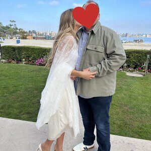 Bespoke Bridal Ivory Chantilly Lace Cape – One of a Kind – Worn Once